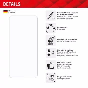 Displex Smart Glass (9H) για Xiaomi Redmi Note 14, αυτοκόλλητο τοποθέτησης, άθραυστο