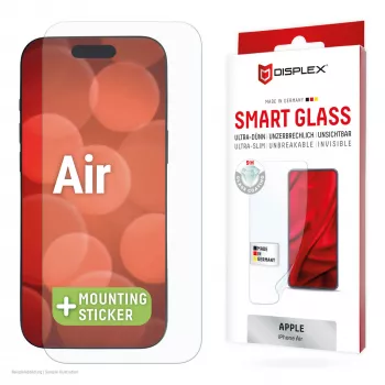 Displex Smart Glass (9H) για Apple iPhone Air, αυτοκόλλητο τοποθέτησης, άθραυστο