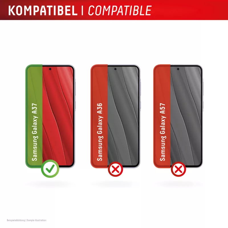 Displex μεμβράνη προστασίας οθόνης + θήκη για Samsung A37, ανθεκτική στις γρατσουνιές