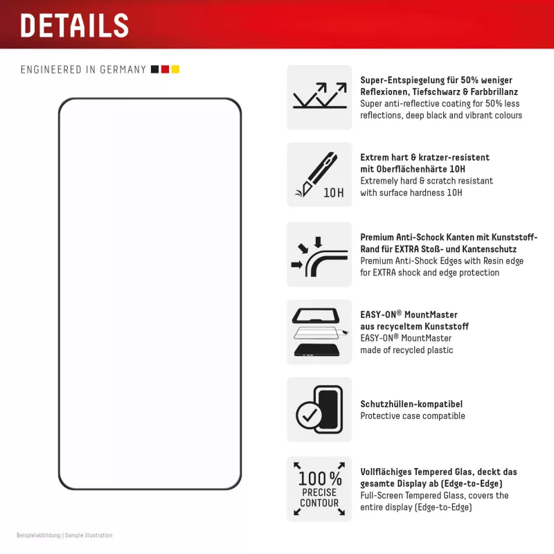 Displex Premium προστασία οθόνης (πλήρης κάλυψη, 10H) για Samsung S26 Ultra, πλήρης κάλυψη