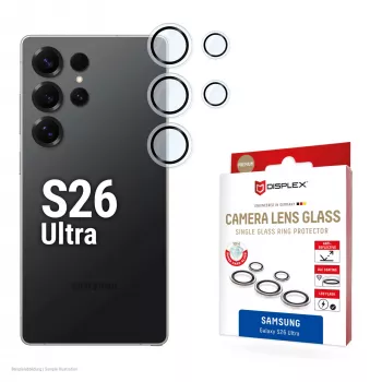 Γυαλί προστασίας φακού κάμερας e.v.i. S26 Ultra (για Galaxy S26 Ultra), σκληρυμένος άνθρακας, 10H, DLC, Quick Mount, μεμονωμένος δακτύλιος, διαφανές