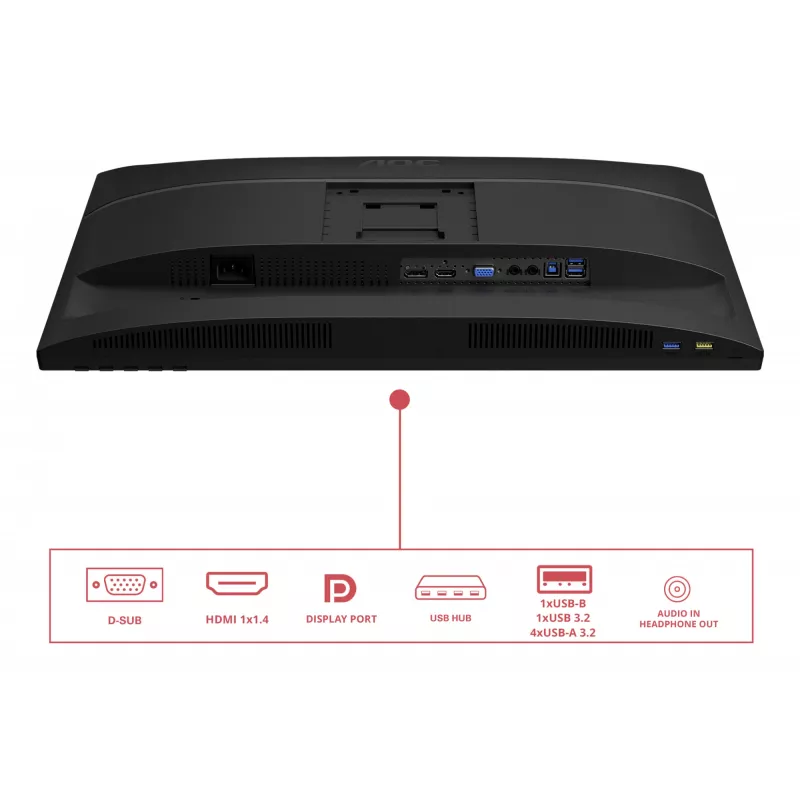 AOC E4 X24E4U οθόνη υπολογιστή 61 cm (24 ίντσες) 1920 x 1200 pixel Full HD LED μαύρο