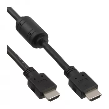 InLine Καλώδιο HDMI High Speed βύσμα αρσενικό + φερίτη μαύρο 1,8 m, 1,8 m, HDMI Type-A (Standard), HDMI Type-A (Standard), μαύρο