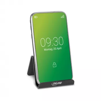 InLine Βάση smartphone και κινητού τηλεφώνου για το γραφείο, παθητική βάση στήριξης, μαύρο