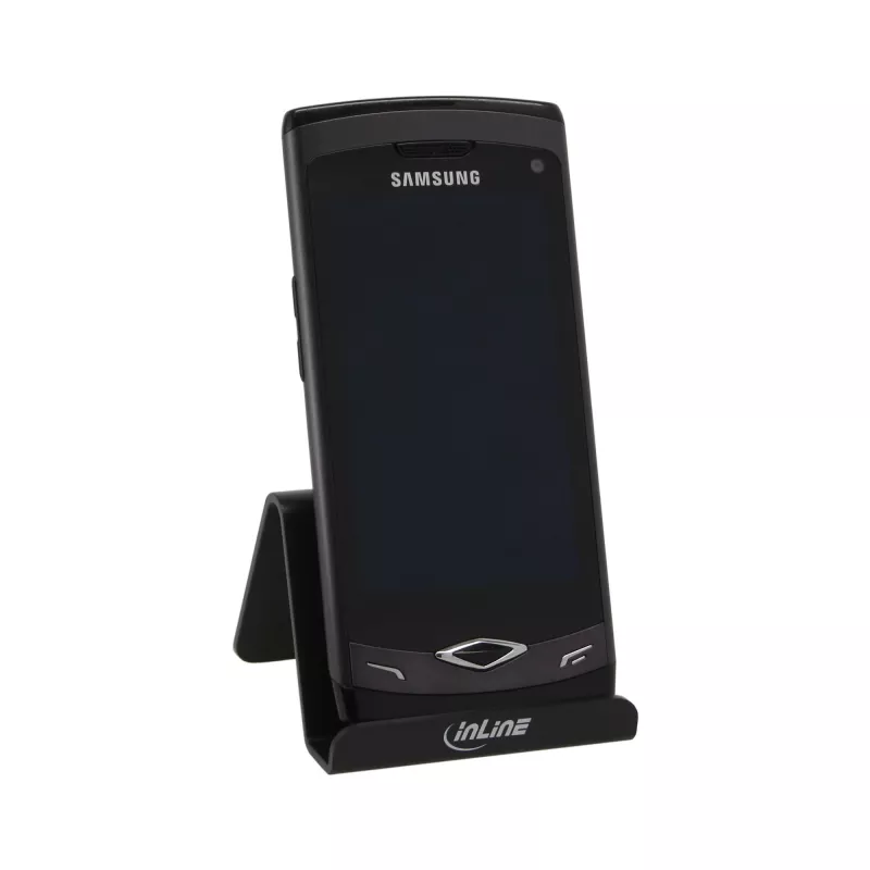 InLine Βάση smartphone και κινητού τηλεφώνου για το γραφείο, παθητική βάση στήριξης, μαύρο