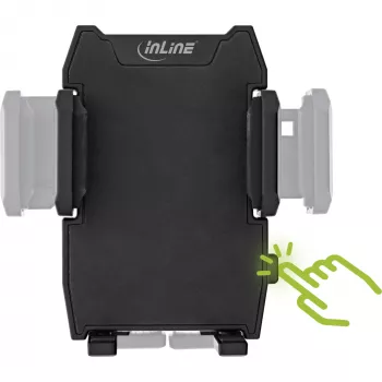 InLine ONE CLICK EASY II βάση smartphone αυτοκινήτου — universal παθητική βάση, μαύρο