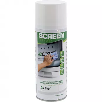 Σπρέι καθαρισμού InLine Foam Cleaner για οθόνες με αντιστατική δράση, 400 ml — για LCD/TFT/Plasma