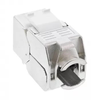 InLine RJ45 Keystone Jack Snap-In module Cat.6a, με καπάκι προστασίας από σκόνη κόκκινο