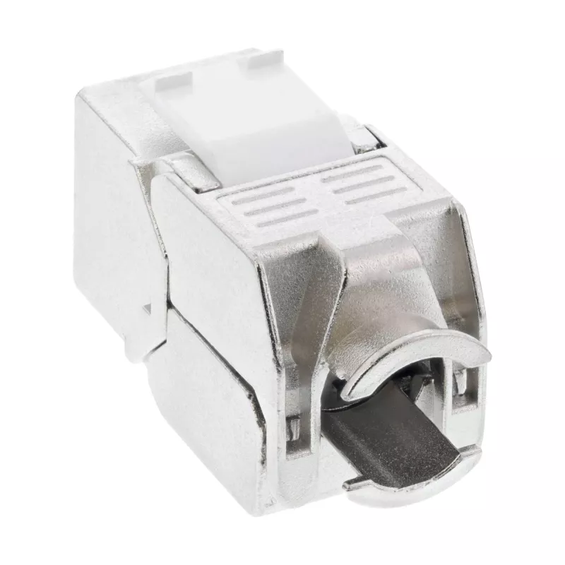 InLine RJ45 Keystone Jack Snap-In module Cat.6a, με καπάκι προστασίας από σκόνη μπλε