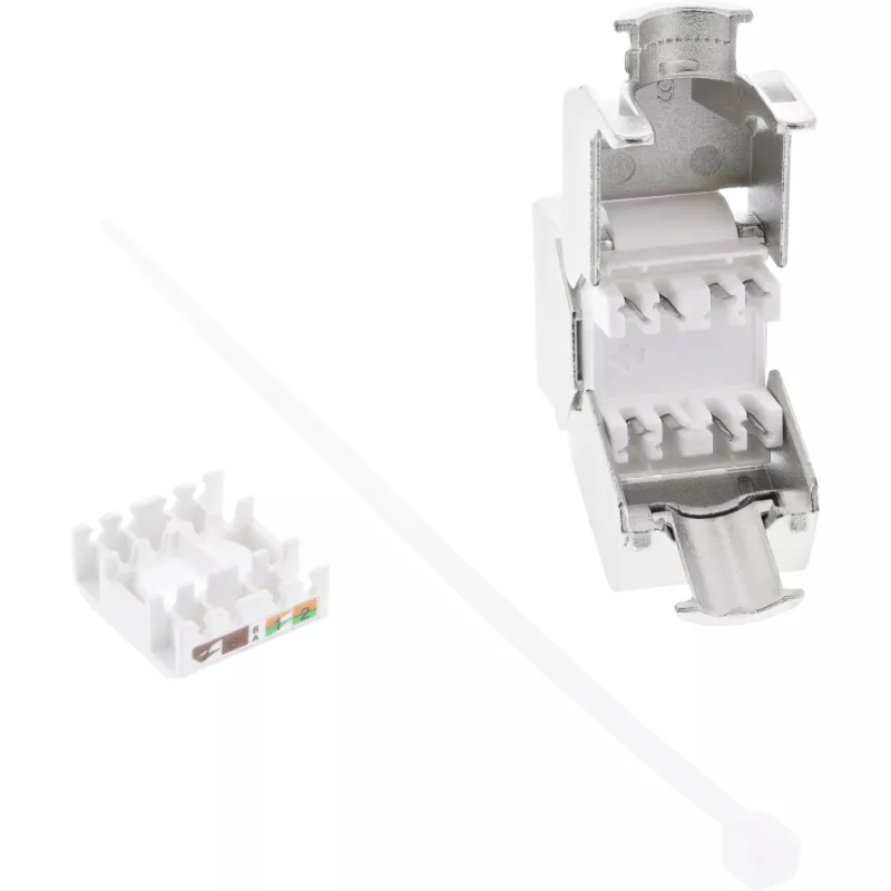 InLine RJ45 Keystone Jack Snap-In module Cat.6a, με καπάκι προστασίας από σκόνη μπλε