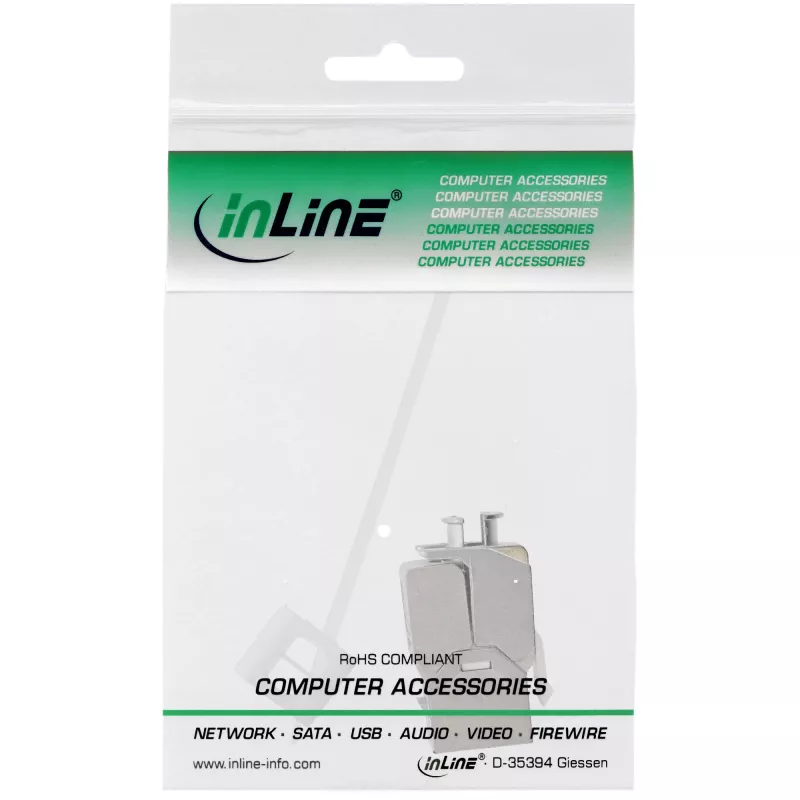 InLine RJ45 Keystone Jack Snap-In module Cat.6a, με καπάκι προστασίας από σκόνη μπλε