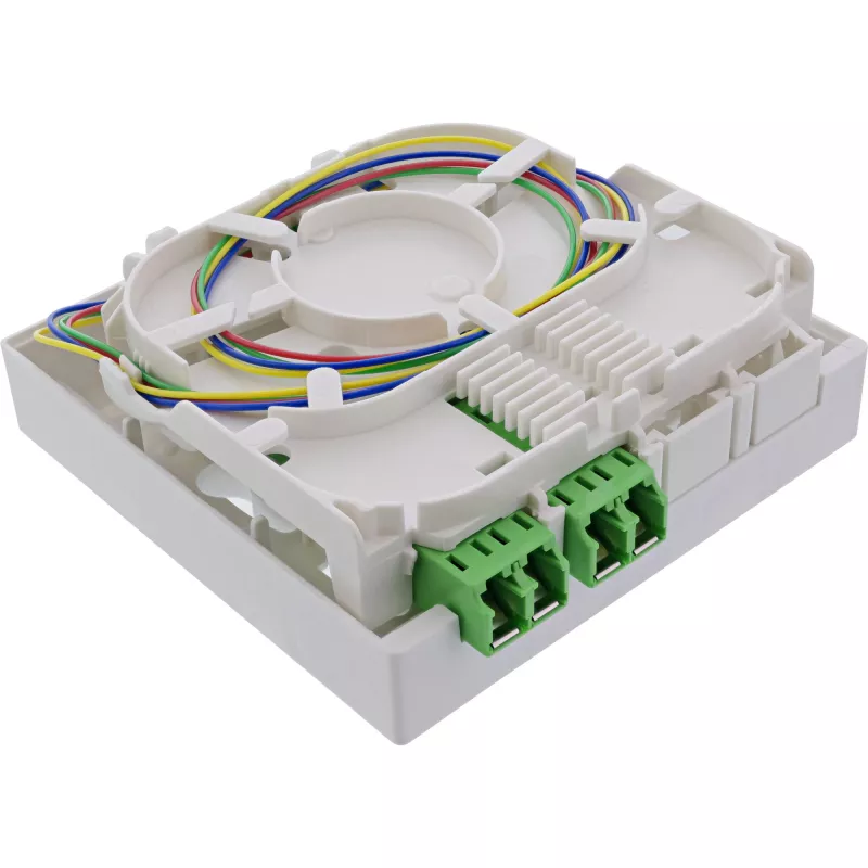InLine πρίζα σύνδεσης FTTH προκατασκευασμένη 4x LC/APC 9/125µm 20m