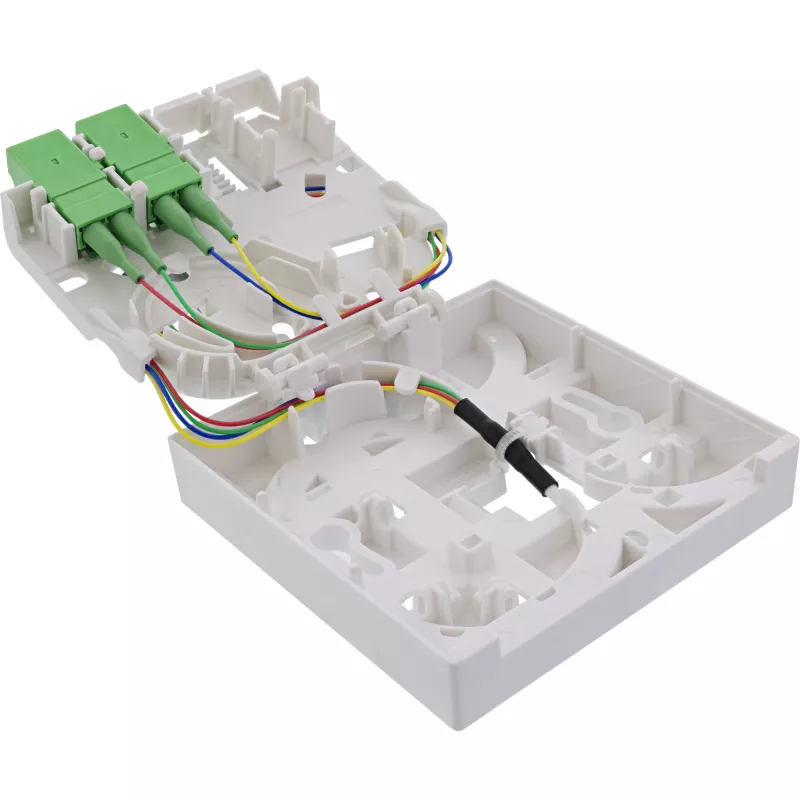 InLine πρίζα σύνδεσης FTTH προκατασκευασμένη 4x LC/APC 9/125µm 40m