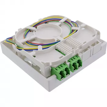 InLine πρίζα σύνδεσης FTTH προκατασκευασμένη 4x LC/APC 9/125µm 50m