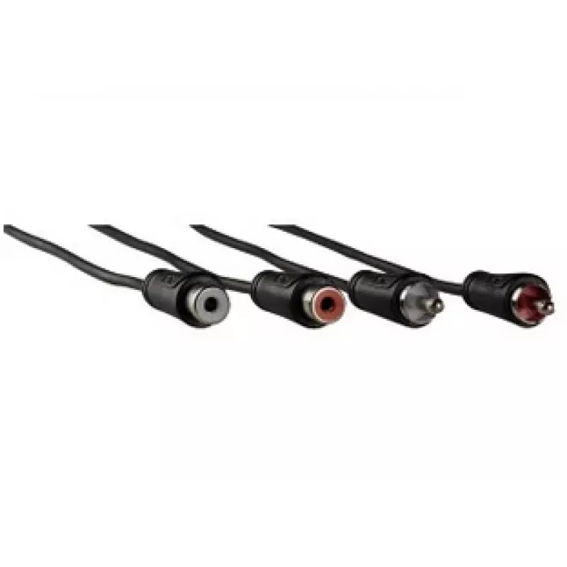 Hama 1,5m 2 x RCA M/F Καλώδιο ήχου μαύρο
