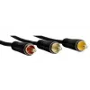 Hama 1,5 m Scart - 3 RCA SCART (21 ακίδων) 3 x RCA μαύρο