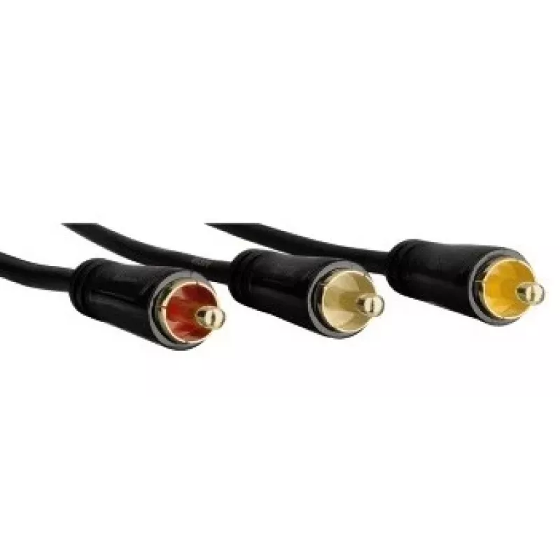 Hama 1,5 m Scart - 3 RCA SCART (21 ακίδων) 3 x RCA μαύρο