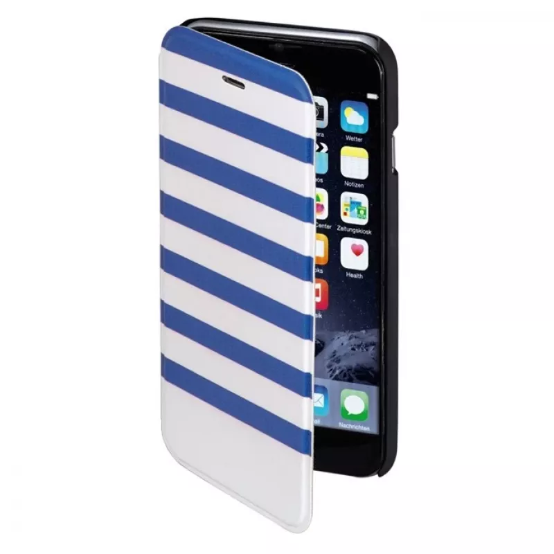 Hama Stripes Θήκη κινητού 11,9 cm (4,7 inch) Folio μπλε, λευκό