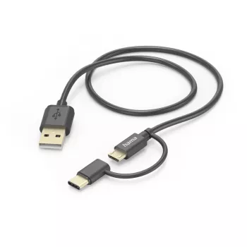 Hama 00201533 Καλώδιο USB USB 2.0 1 m USB A Micro-USB B μαύρο
