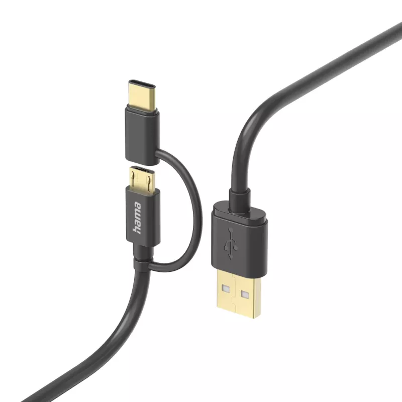 Hama 00201533 Καλώδιο USB USB 2.0 1 m USB A Micro-USB B μαύρο