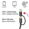 Hama 00201533 Καλώδιο USB USB 2.0 1 m USB A Micro-USB B μαύρο