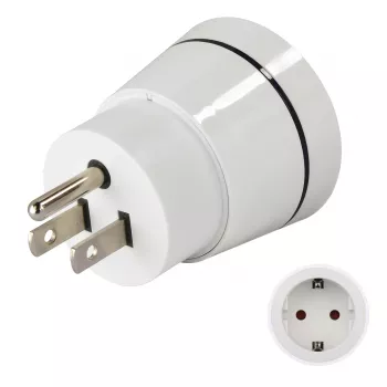 Hama 00223432 Ταξιδιωτικός αντάπτορας Type B Type C (ευρωπαϊκό βύσμα)+Type F λευκό