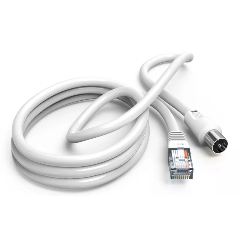 Hama 00205032 Ομοαξονικό καλώδιο 2,5 m RJ-45 λευκό