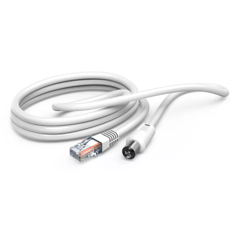 Hama 00205032 Ομοαξονικό καλώδιο 2,5 m RJ-45 λευκό