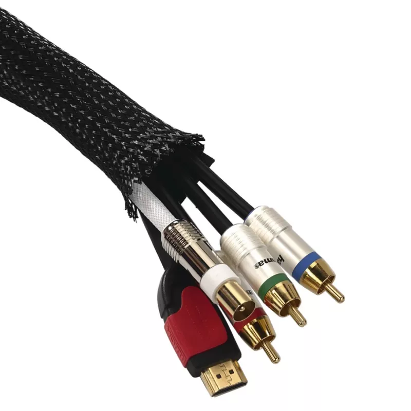 Hama 00220995 Οργανωτής καλωδίων Universal προστατευτικό καλωδίων μαύρο 1 τεμ.