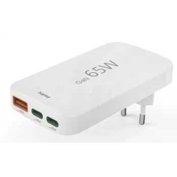 Hama 00125144 Φορητός φορτιστής ακουστικά, laptop, powerbank, smartphone, tablet λευκό AC γρήγορη φόρτιση εσωτερικού χώρου