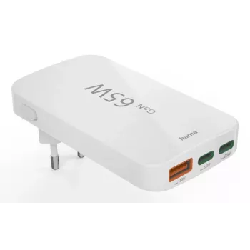 Hama 00125144 Φορητός φορτιστής ακουστικά, laptop, powerbank, smartphone, tablet λευκό AC γρήγορη φόρτιση εσωτερικού χώρου