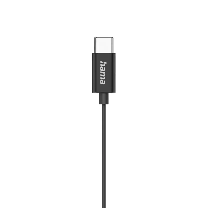 Hama Classy Ακουστικά ενσύρματα in-ear κλήσεις/μουσική USB Type-C μαύρο