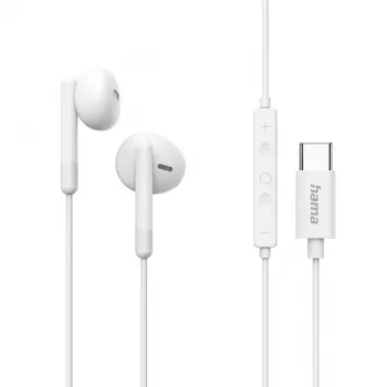Hama Classy Ακουστικά ενσύρματα in-ear κλήσεις/μουσική USB Type-C λευκό