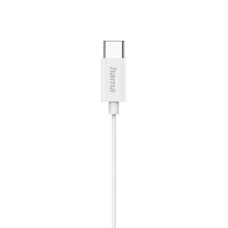 Hama Classy Ακουστικά ενσύρματα in-ear κλήσεις/μουσική USB Type-C λευκό