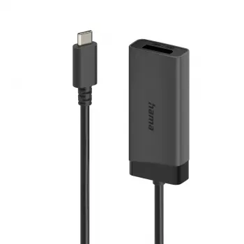Hama 00202034 Αντάπτορας καλωδίου βίντεο 0,15 m USB Type-C HDMI + DisplayPort μαύρο