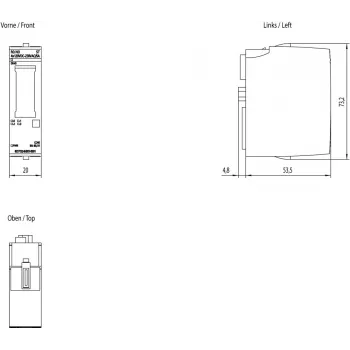 Siemens SIMATIC ET 200SP μονάδα ρελέ NO, 4 x 120 V DC, 6ES7132-6HD01-0BB1