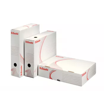 Esselte κουτί αρχειοθέτησης FSC® οριζόντιο 80 mm, συσκευασία/10, λευκό, A4, 330 mm, 80 mm, 260 mm, 170 g