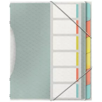 Esselte Colour'Breeze χωριστικό με 6 καρτέλες, πολύχρωμο, πολυπροπυλένιο (PP), 266 mm, 20 mm, 240 g, 1 τεμ.