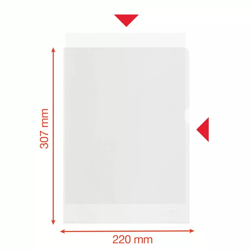 Esselte Recycle Folder A4, φάκελος έργου, A4, πολυπροπυλένιο (PP), διαφανές, κάθετη διάταξη, 220 mm