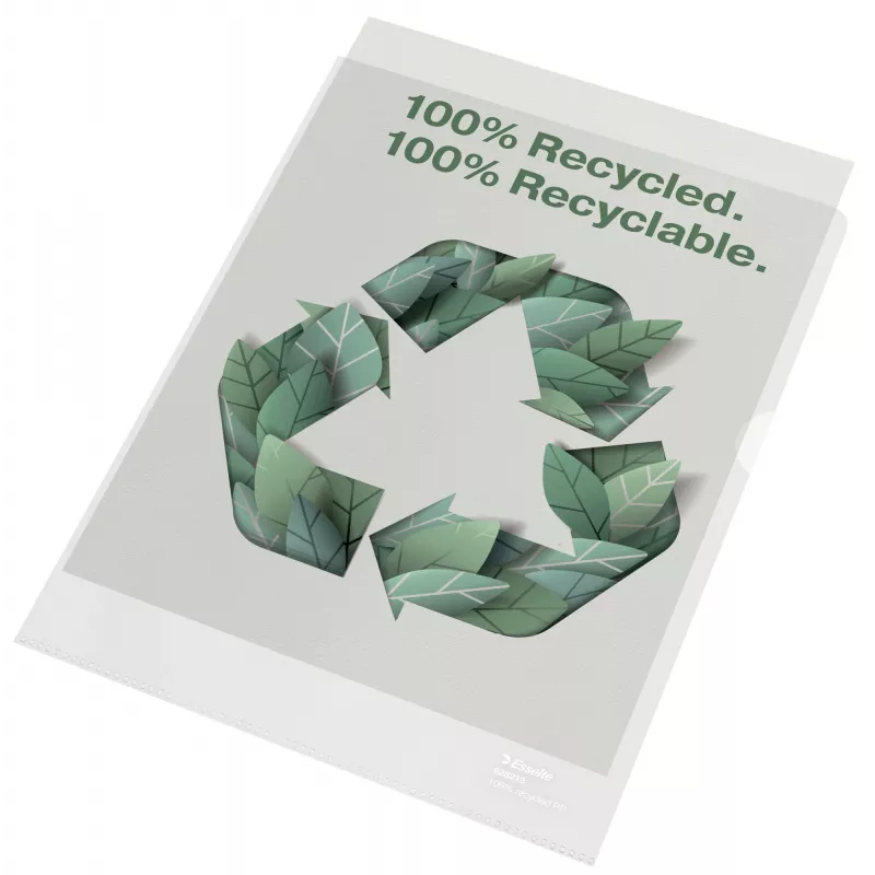 Esselte Recycle Folder A4, φάκελος έργου, A4, πολυπροπυλένιο (PP), διαφανές, κάθετη διάταξη, 220 mm