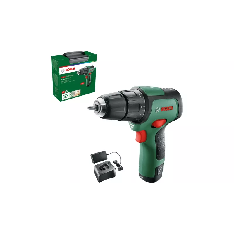 Bosch EasyImpact 12 1300 U/min χωρίς κλειδί 1 kg μαύρο, πράσινο