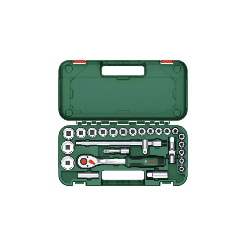 Bosch 1600A02Z9F σετ καστάνιας και καρυδακιών 1/2 in, 25 τεμ., πράσινο