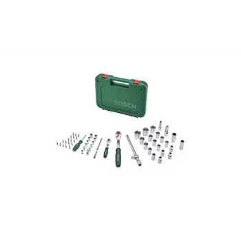 Bosch 1600A02Z9G σετ καρυδακιών 1/2 + 1/4 με καστάνια, 56 τεμ., πράσινο