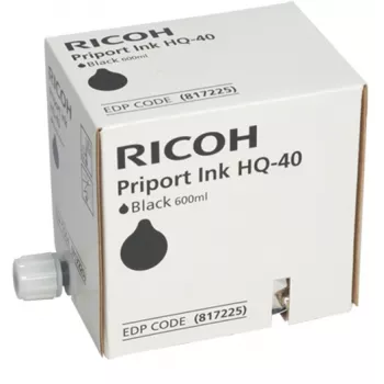 Ricoh HQ40 μαύρο μελάνι, 600 ml, συσκευασία 5 τεμ., γνήσιο (817225)