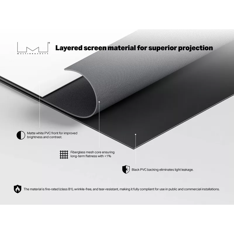 Multibrackets M 16:9 Μοτοριζόμενη οθόνη προβολής 300x168, 135 ίντσες Μαύρη Έκδοση