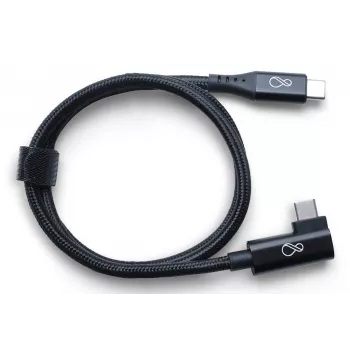 Ochno καλώδιο USB-C σε USB-C γωνιακό, 0,7 m, μαύρο