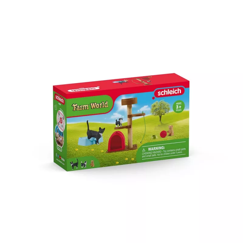 σετ παιχνιδιού Schleich FARM WORLD διασκέδαση για χαριτωμένες γάτες