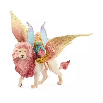 φιγούρα Schleich BAYALA νεράιδα σε πτήση με φτερωτό λιοντάρι