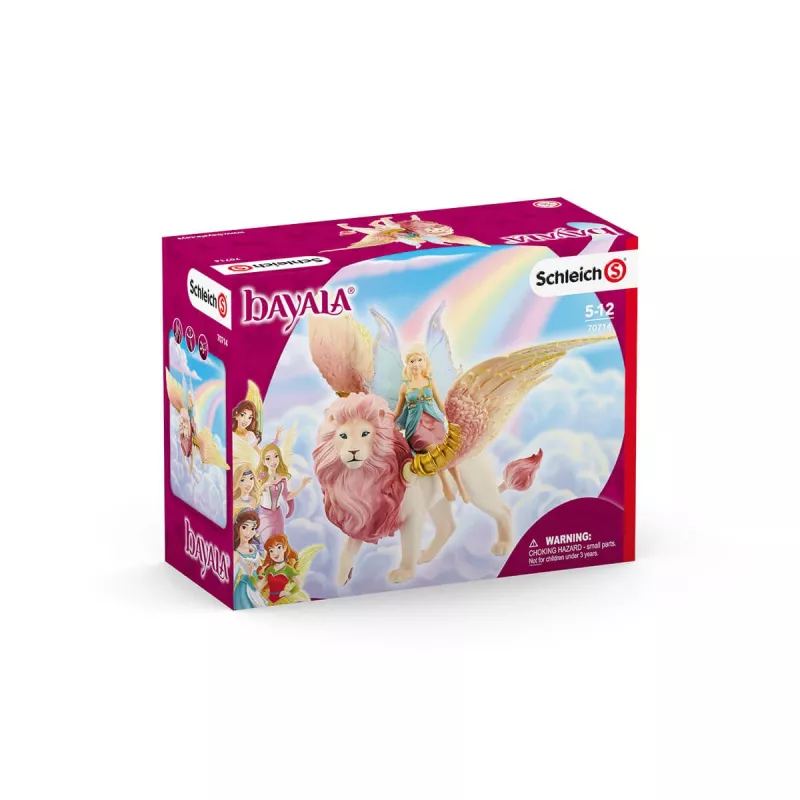 φιγούρα Schleich BAYALA νεράιδα σε πτήση με φτερωτό λιοντάρι