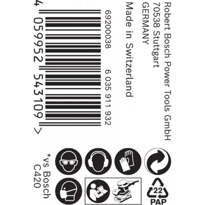 Bosch 2 608 900 907 εξάρτημα χειροκίνητης λείανσης ρολό λείανσης 1 τεμ.